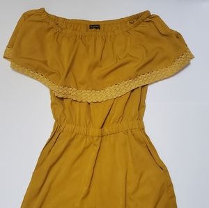 Stylehouse Mustard Yellow/Gold Romper